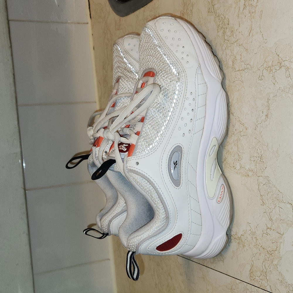 Reebok Daytona DMX II Athletic Shoes Vintage Y2K White, Orange And Gray